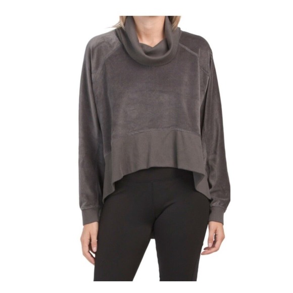 Free People Movement Cowl Neck High Low Last Chance Pullover Sweatshirt Gray XS - Picture 3 of 14